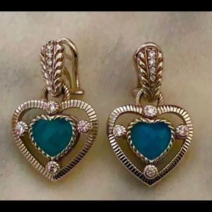 Judith Ripka Blue Chalcedony Earrings